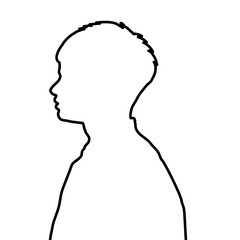 silhouette of a man head