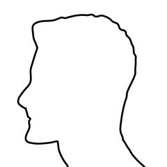 silhouette of a man head