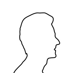 silhouette of a man head