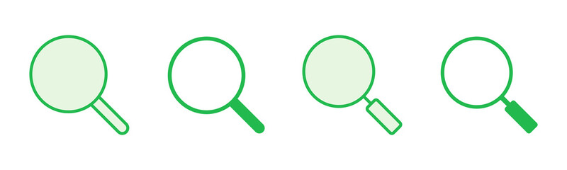 Search icon set. search magnifying glass icon