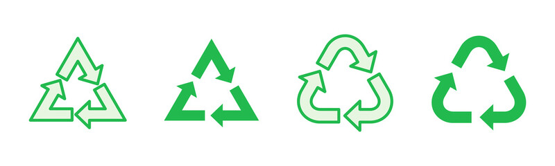 Recycle icon set. Recycling vector icon.