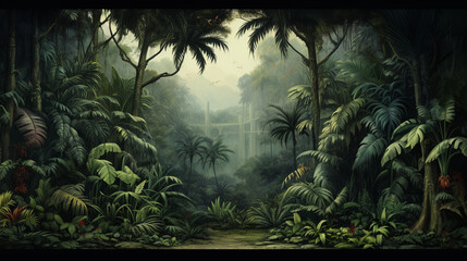 tropical jungle HD 8K wallpaper Stock Photographic Image 