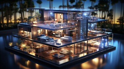 Fototapeta premium Energy Efficiency and Sustainable Building Design - A Digital Frontier