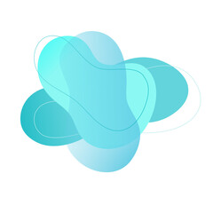 Gradien Abstract banners with flowing liquid shapes