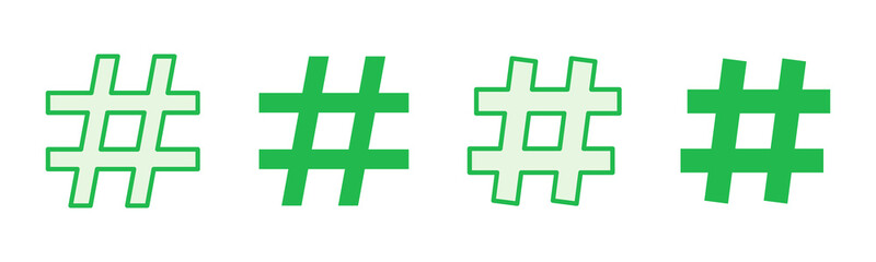 Obraz premium Hashtag icon set. hashtag symbol