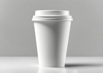 Blank take away coffee cup isolated on transparent or white background. Generative Ai