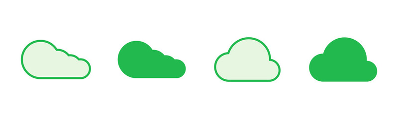 Cloud icon set. cloud vector icon