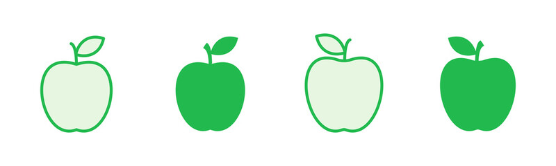 Apple icon set. Apple vector icon. apple symbols for your web design.