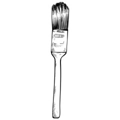 brush drawing equipment handdrawn illustration 