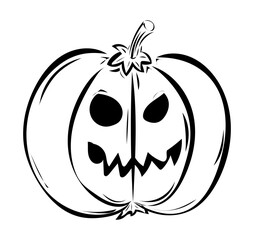 Obraz premium Halloween Kürbis 