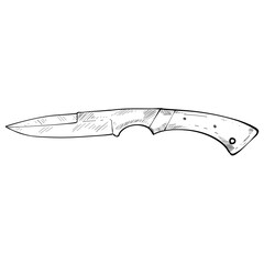 knife hand drawn illustration