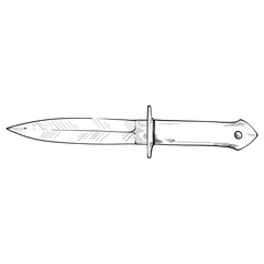 knife hand drawn illustration
