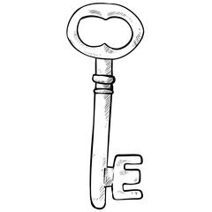 key hand drawn illustration