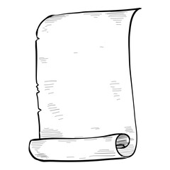 old scrolls hand drawn illustration