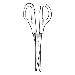 scissor hand drawn illustration