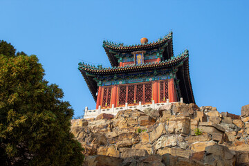 Fototapeta premium Middle reaches of painting of Summer Palace. Summer Palace, Beijing of China