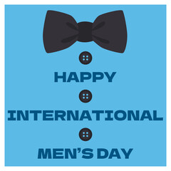 Poster for International Men's Day with bowtie
