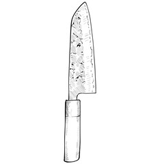 knife handdrawn illustration 