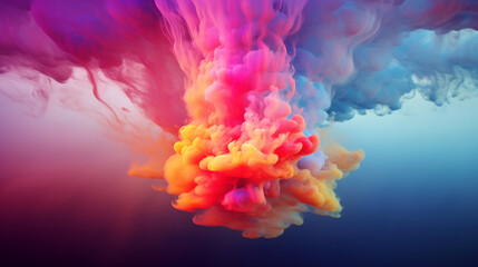 Fototapeta premium Abstract rainbow smoke seamless pattern background 