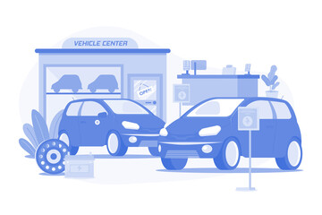 Electronic Vehicle Center Concept