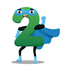 Figure Two in superhero costume on white background