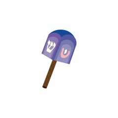 Dreidel for Hanukkah on white background