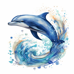 Playful Dolphin illustration