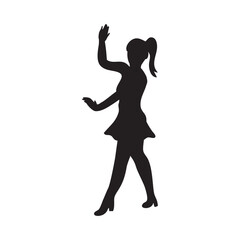 Fototapeta na wymiar female dancer silhouette