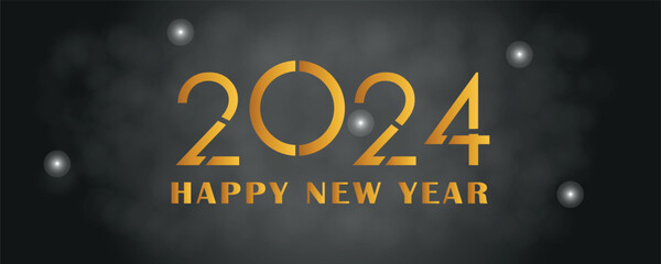 Fototapeta na wymiar Beautiful greeting banner for New Year 2024
