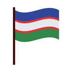 cali flag illustration