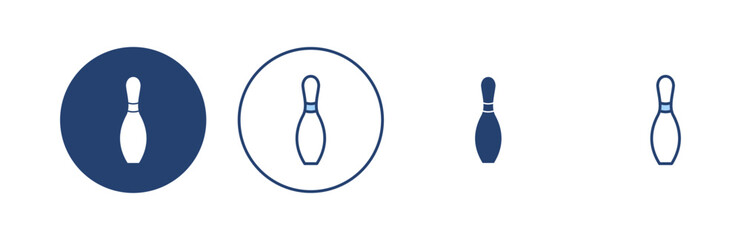 Bowling icon vector. bowling ball and pin sign and symbol.