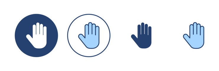 Hand icon vector. hand sign and symbol. palm