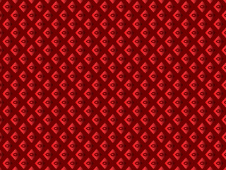 Red metal abstract background with retro concept. Unique red iron ornament.