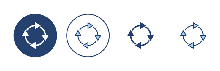 Recycle icon vector. Recycling sign and symbol.