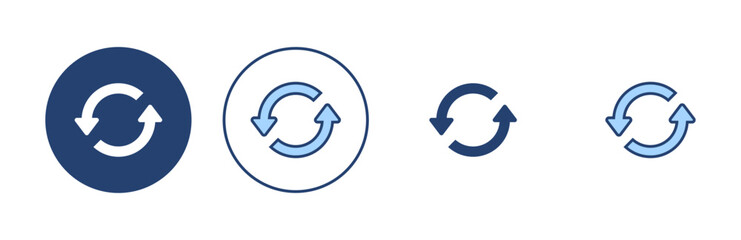 Refresh icon vector. Reload sign and symbol. Update icon.