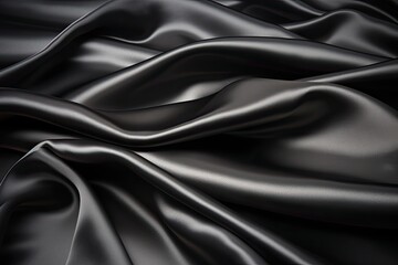 Obraz premium Lustrous Gray Black Satin Fabric Texture for a Luxurious Touch