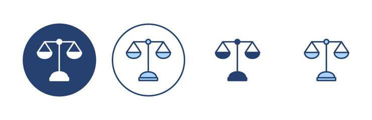 Scales icon vector. Law scale icon. Justice sign and symbol