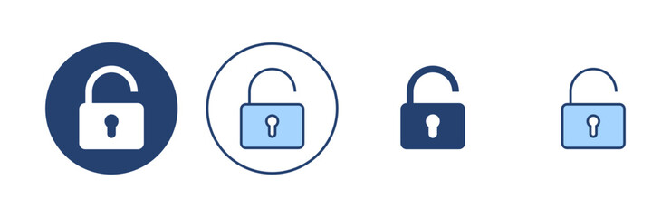 Unlock icon vector. Unlock sign and symbol. unlocked padlock icon