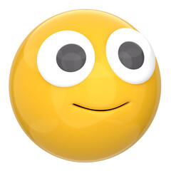 3d icon Smiling, 3d illustration, 3d element, 3d rendering.