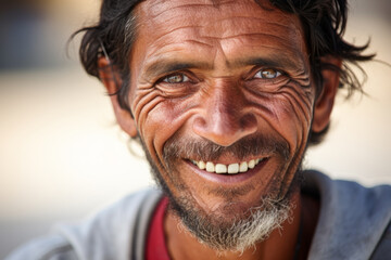 A charismatic South American man with a mischievous glint in his eye and a wide grin