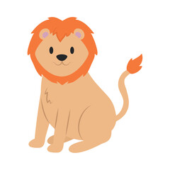 lion cute illustration