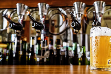 Fototapeta na wymiar Glass Of Beer AI Generated