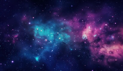 Fototapeta premium Nebula and galaxies in space. Abstract cosmos background, Realistic nebula and shining stars. Colorful cosmos with stardust