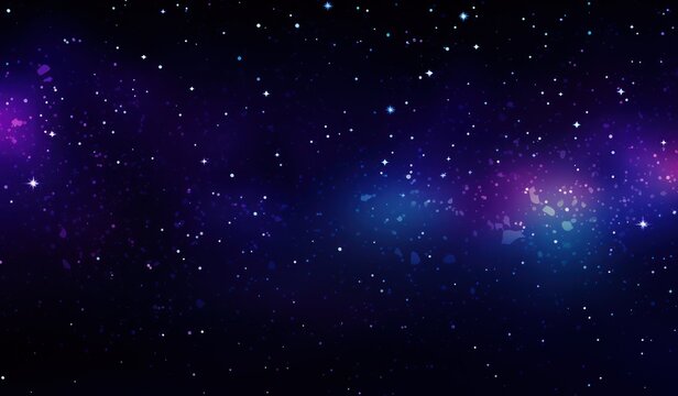 Nebula and galaxies in space. Abstract cosmos background, Realistic nebula and shining stars. Colorful cosmos with stardust