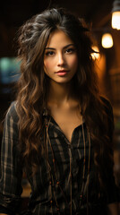 Fototapeta premium Laos Beautiful Girl 20 Year Old Professional, Background Image, Best Phone Wallpapers