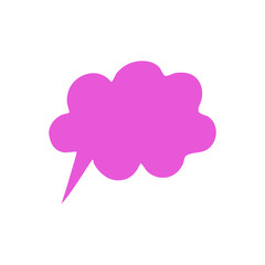 Set of simple and colorful speech bubbles