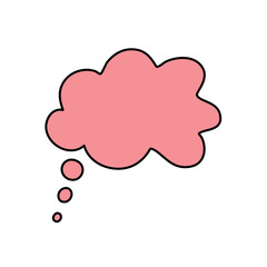Set of simple and colorful speech bubbles