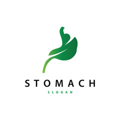 Fototapeta premium Stomach Logo, Simple Design for Brands with a Minimalist Concept, Vector Human Health Templet Illustration