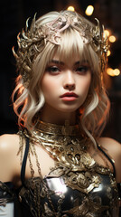 Fototapeta premium Masterpiece Realistic 27Yr Old Female Beautiful Face, Background Image, Best Phone Wallpapers