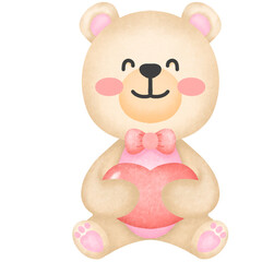 A collection of cute little bears for the Valentine's Day festival.